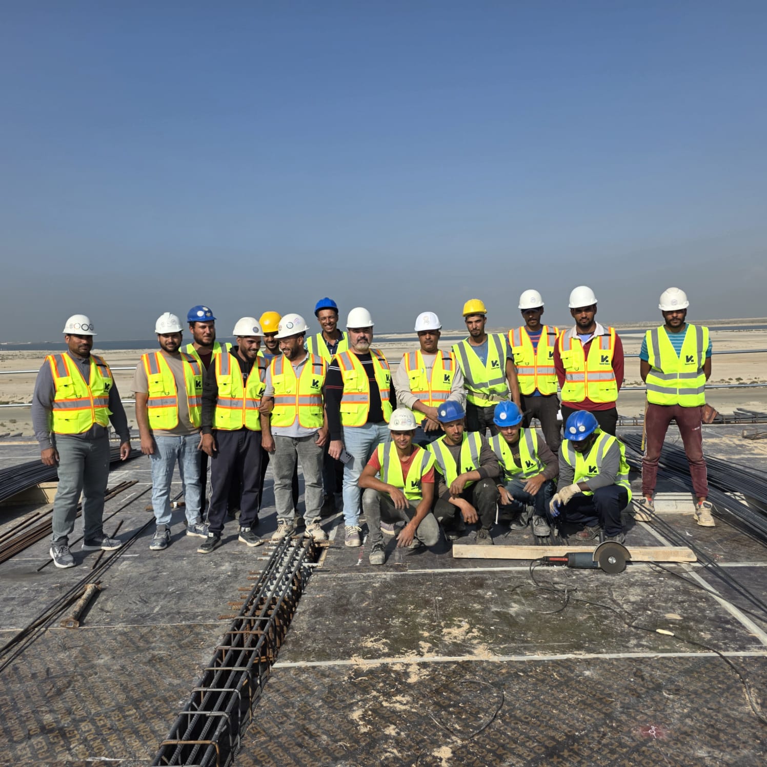 Kamal Kamel team at site